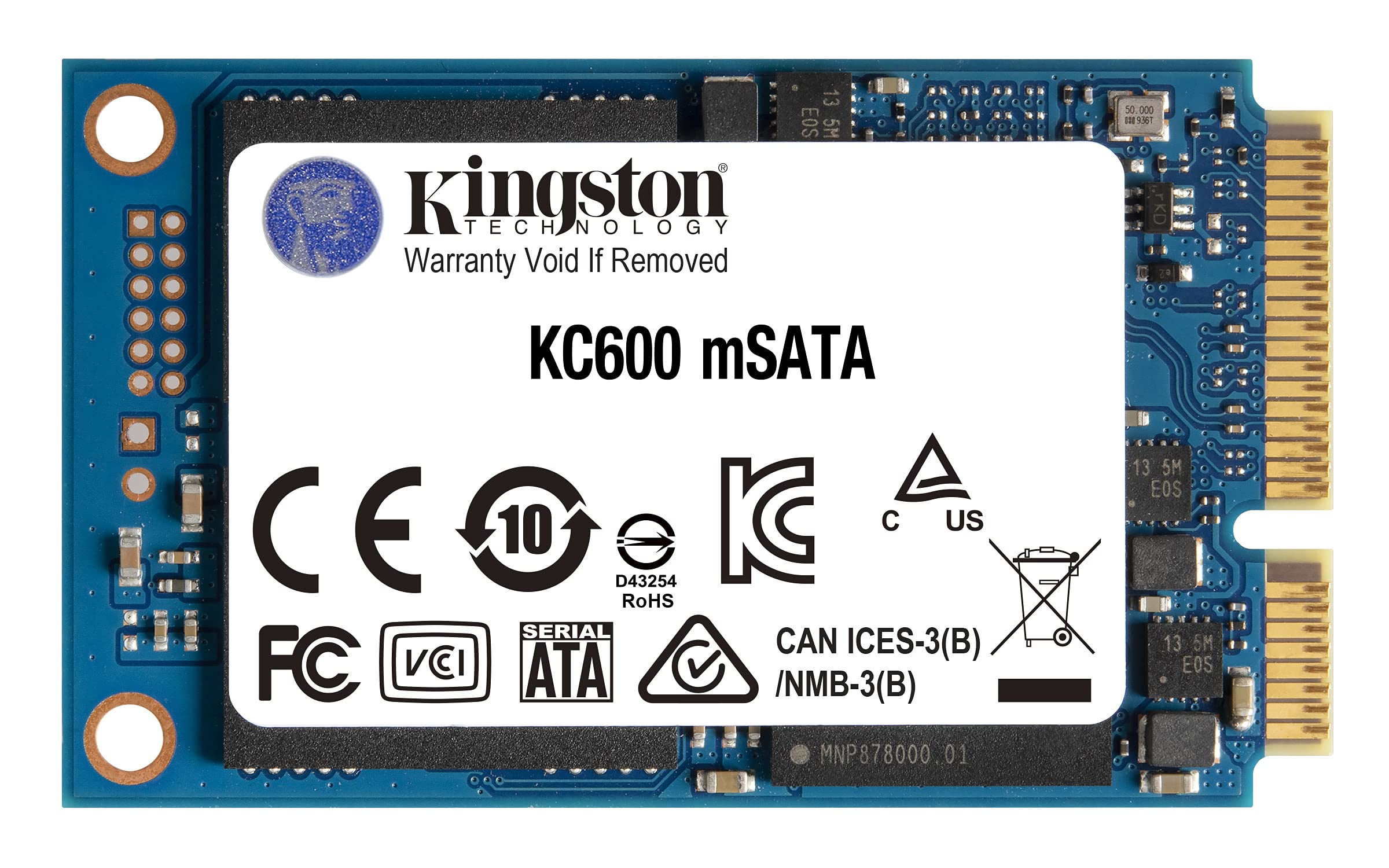 Unidade De Estado Sólido Kingston Kc600 256 Gb Sata3 Msata Skc600ms/256g