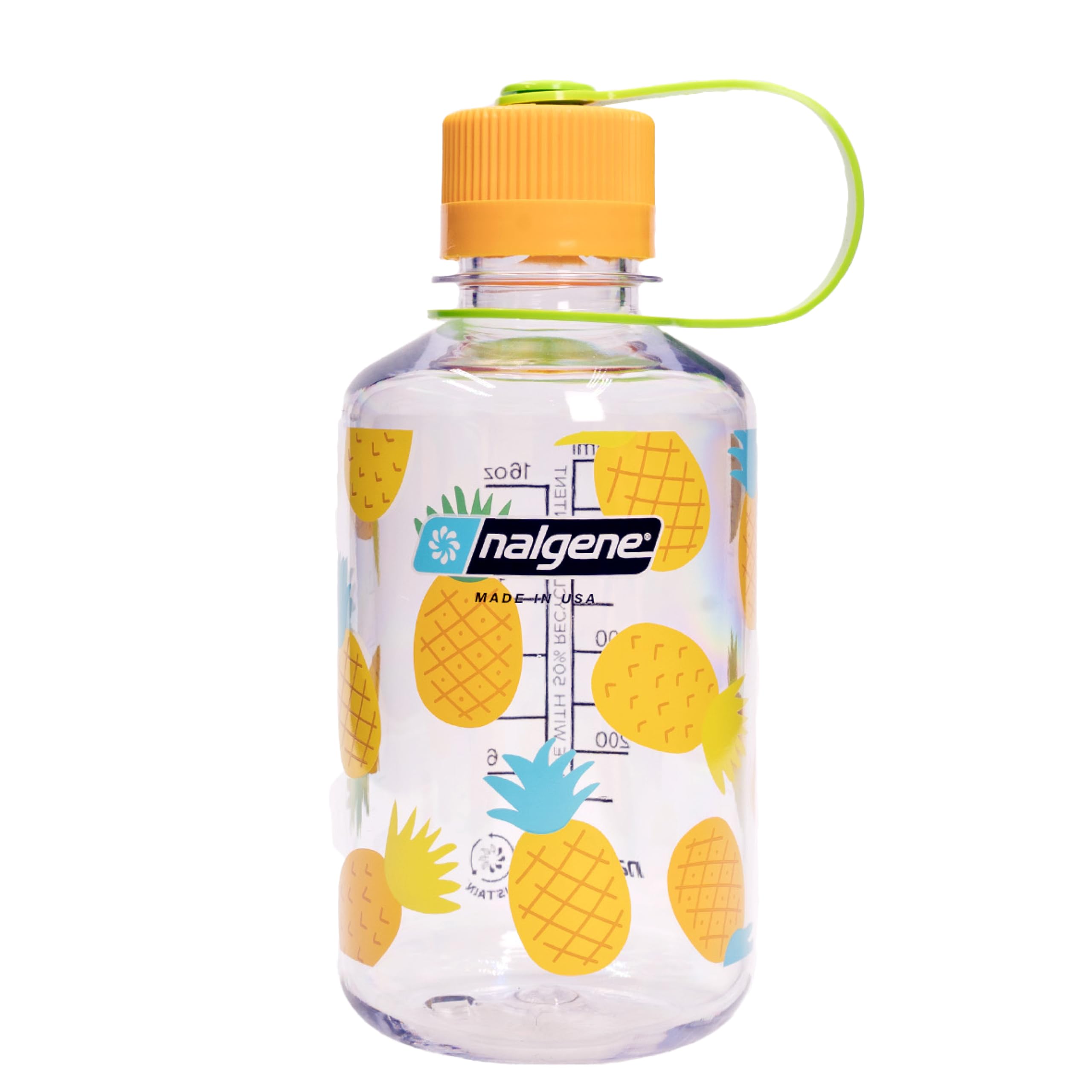 Garrafa De Água Nalgene Sustain Tritan 500ml De Abacaxi Sem Bpa