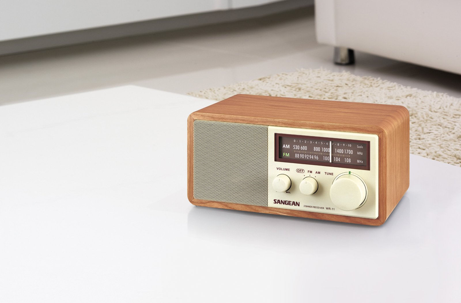 SANGEAN WR-11 AM/FMラジオ Radio De Mesa Sangean Wr11 Con Gabinete De Madera Am/Fm - Carrefour