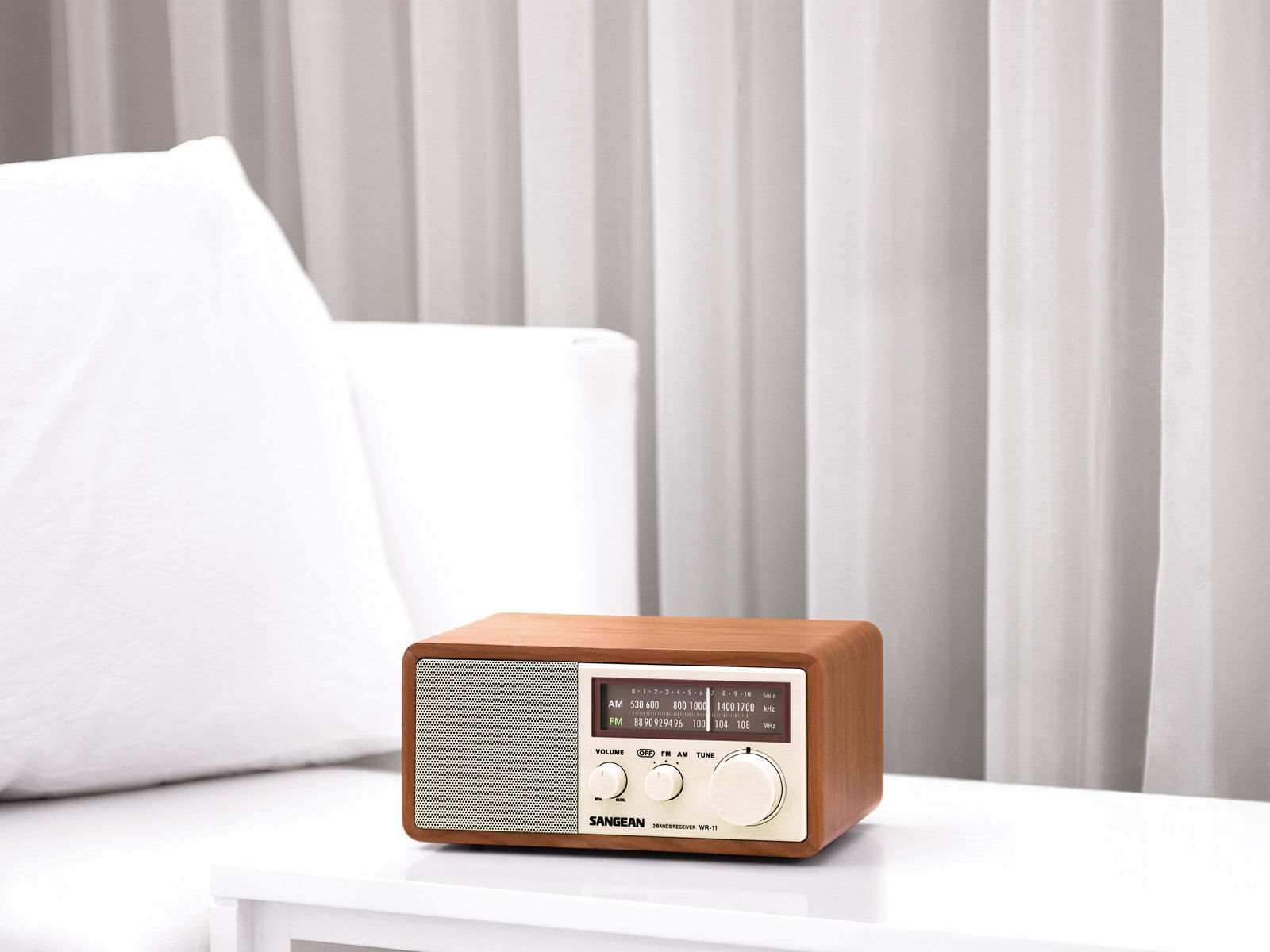 SANGEAN WR-11 AM/FMラジオ Radio De Mesa Sangean Wr11 Con Gabinete De Madera Am/Fm - Carrefour