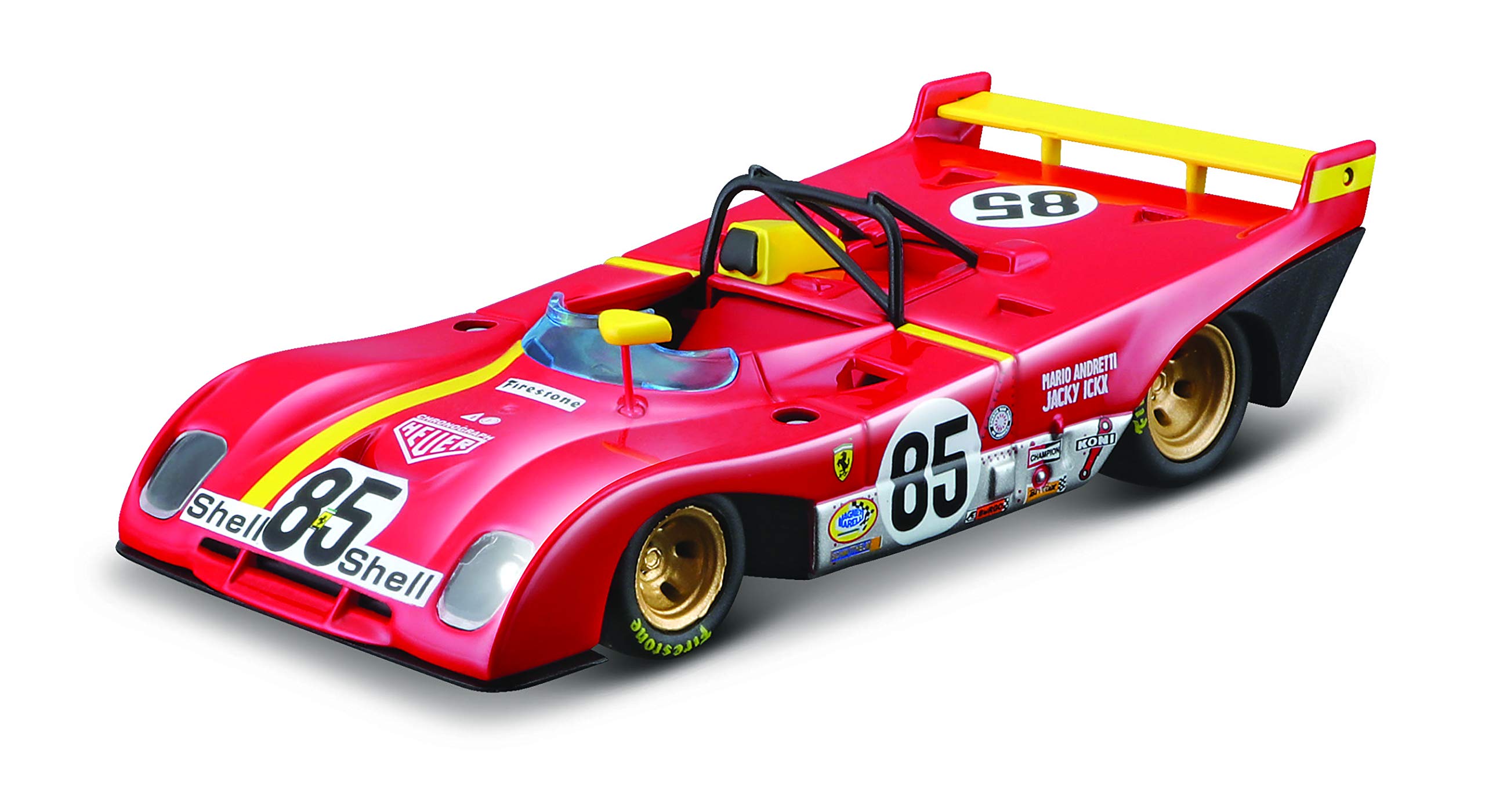Réplica De Veículo Modelo Colecionável Fundido Sob Pressão Bburago Ferrari Racing 312 P 1972 1:43