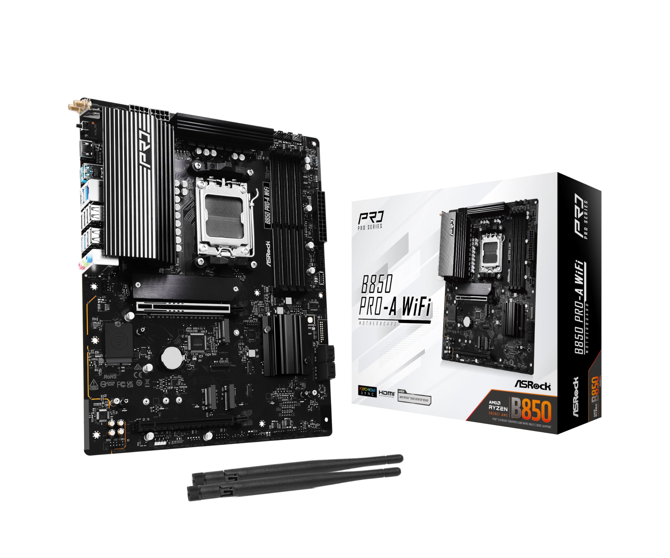 Placa-mãe Asrock B850 Pro A Wifi6e Ddr5 8000+ Mhz Am5