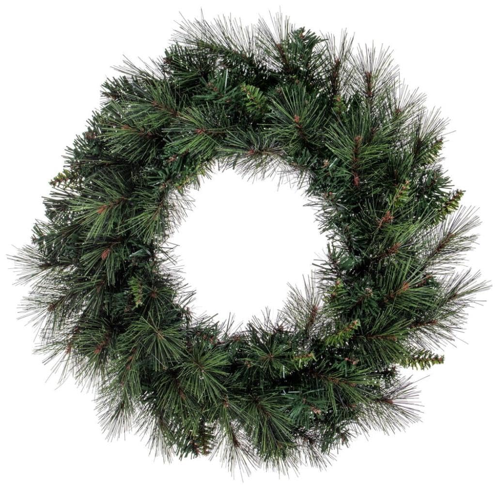 Corona Navideña Vickerman Brighton Pine 60 Cm Sin Iluminar 150 Puntas