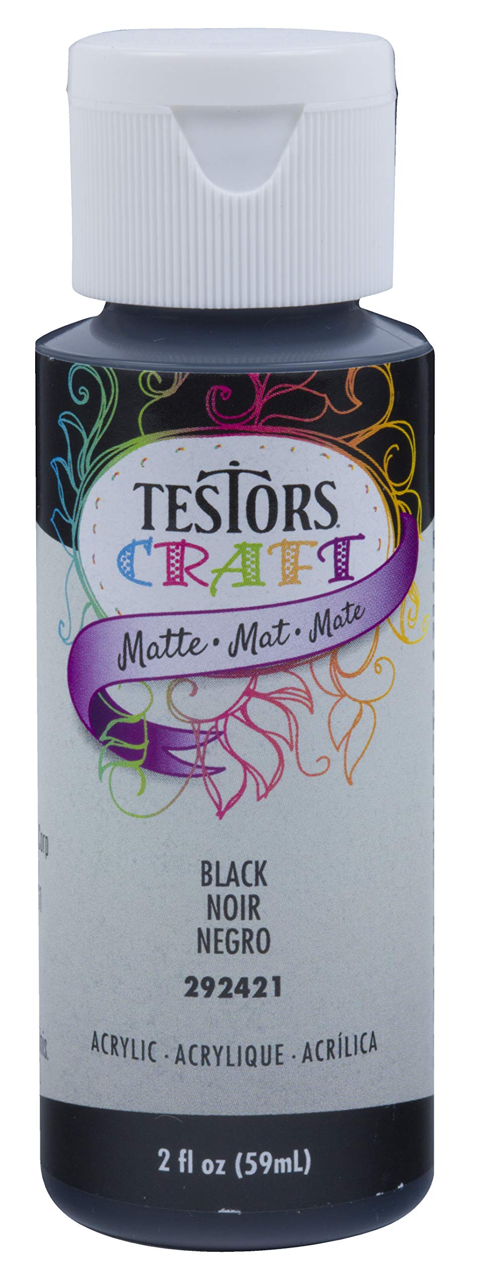 Testadores De Tinta Acrílica 292421 Black Matte 59 Ml
