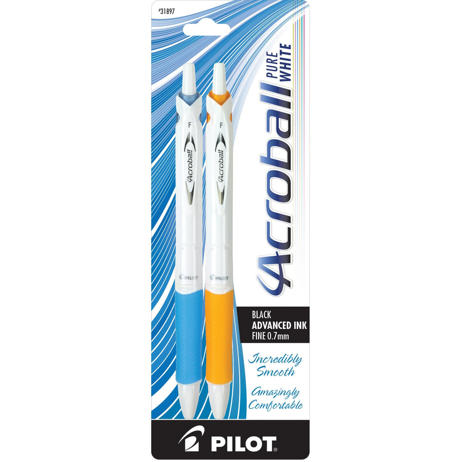 Canetas Esferográficas Pilot Acroball Purewhite Fine Point Black Ink