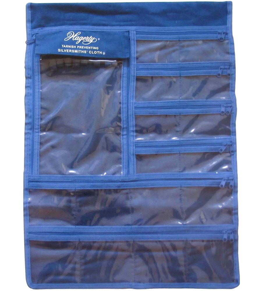 Guarda-joias Pendurado Hagerty Com Tecido Prateado