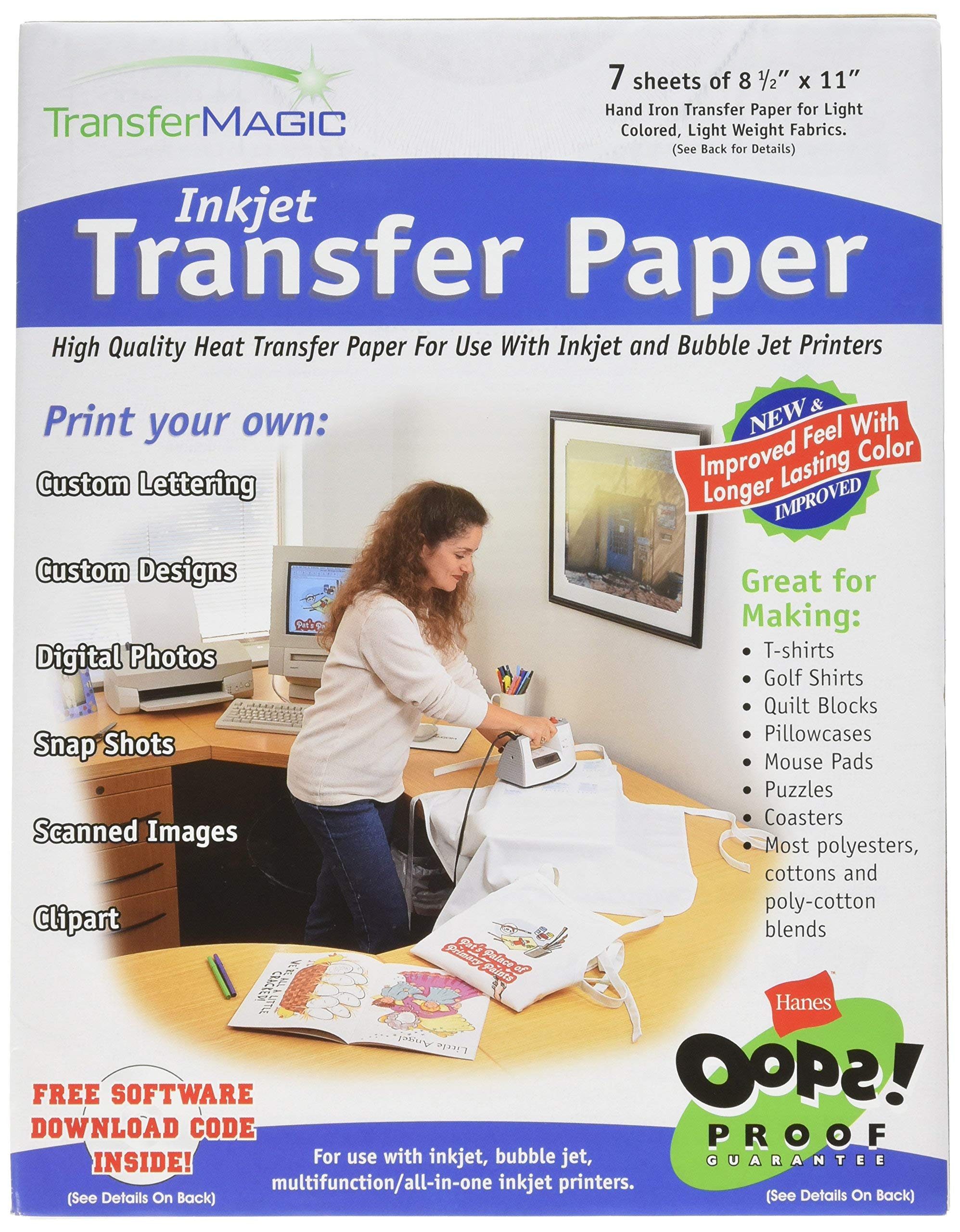 Papel De Transferência Transfer Magic Ink Jet 8,5x11 7 Folhas