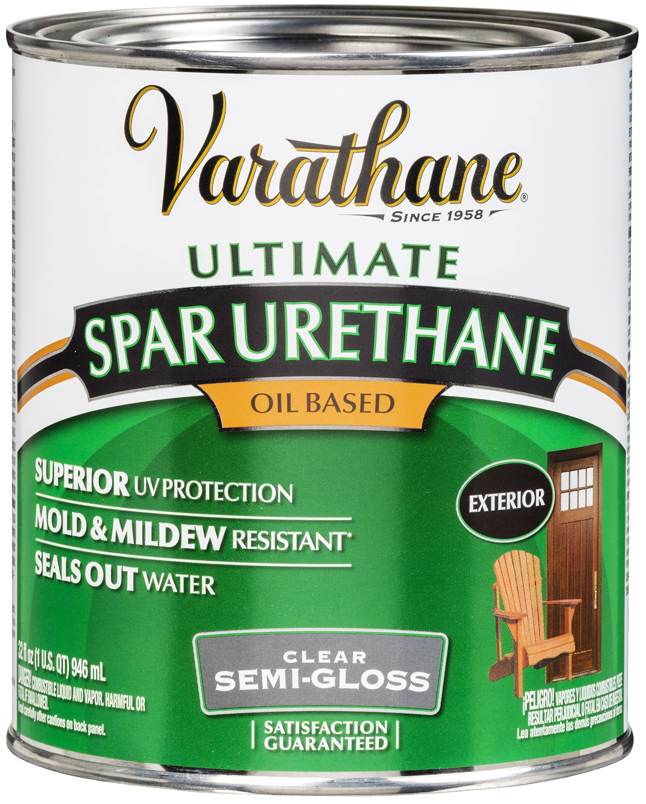 Verniz Doméstico Varathane 9441 Spar Urethane Quart Semi-gloss