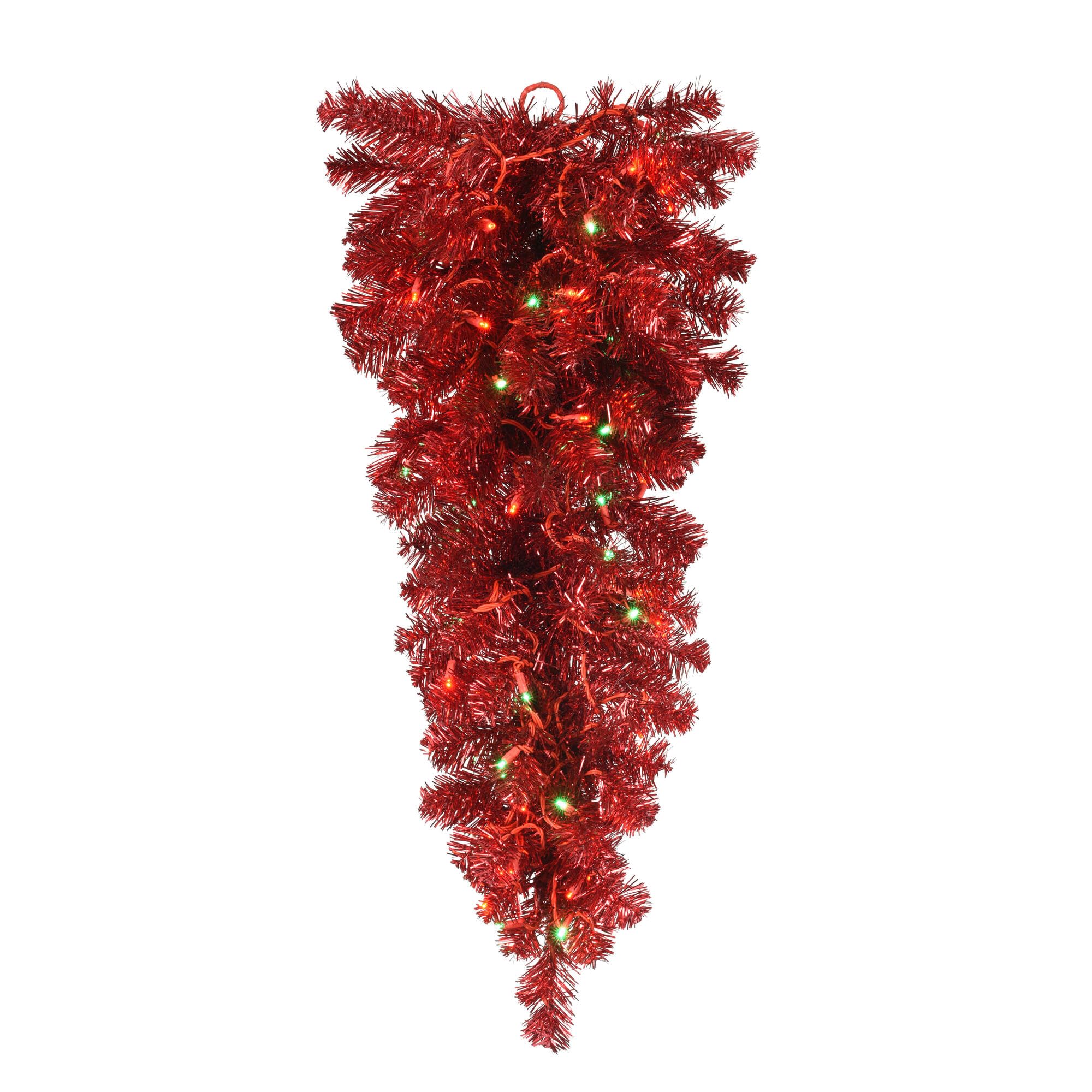 Gota Navideña De Espumillón Rojo De Lujo Artificial Vickerman 36 Cm