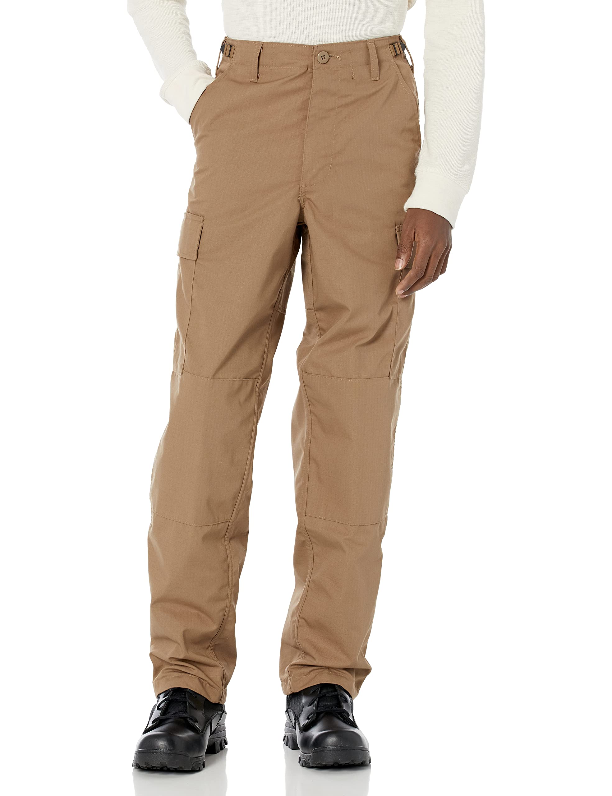 Pantalones Tru-spec Tru Basic Coyote Con Cierre Y Largo Medio