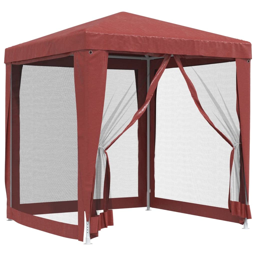 Carpa Para Fiesta Casafoyer Con 4 Paneles Laterales De Malla Roja 2x2 M Hdpe