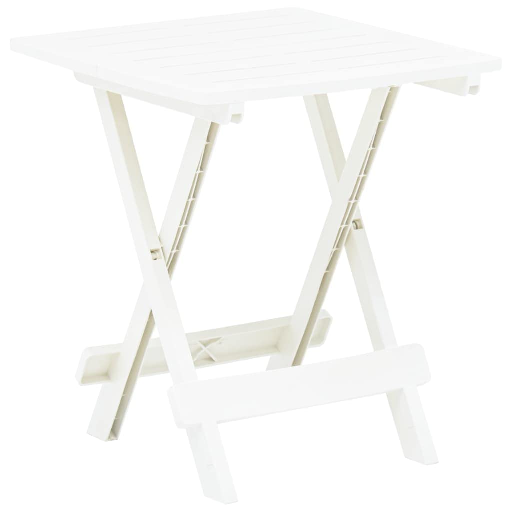 Mesa De Jardín Plegable Casafoyer De Plástico Blanco 45x43x50 Cm