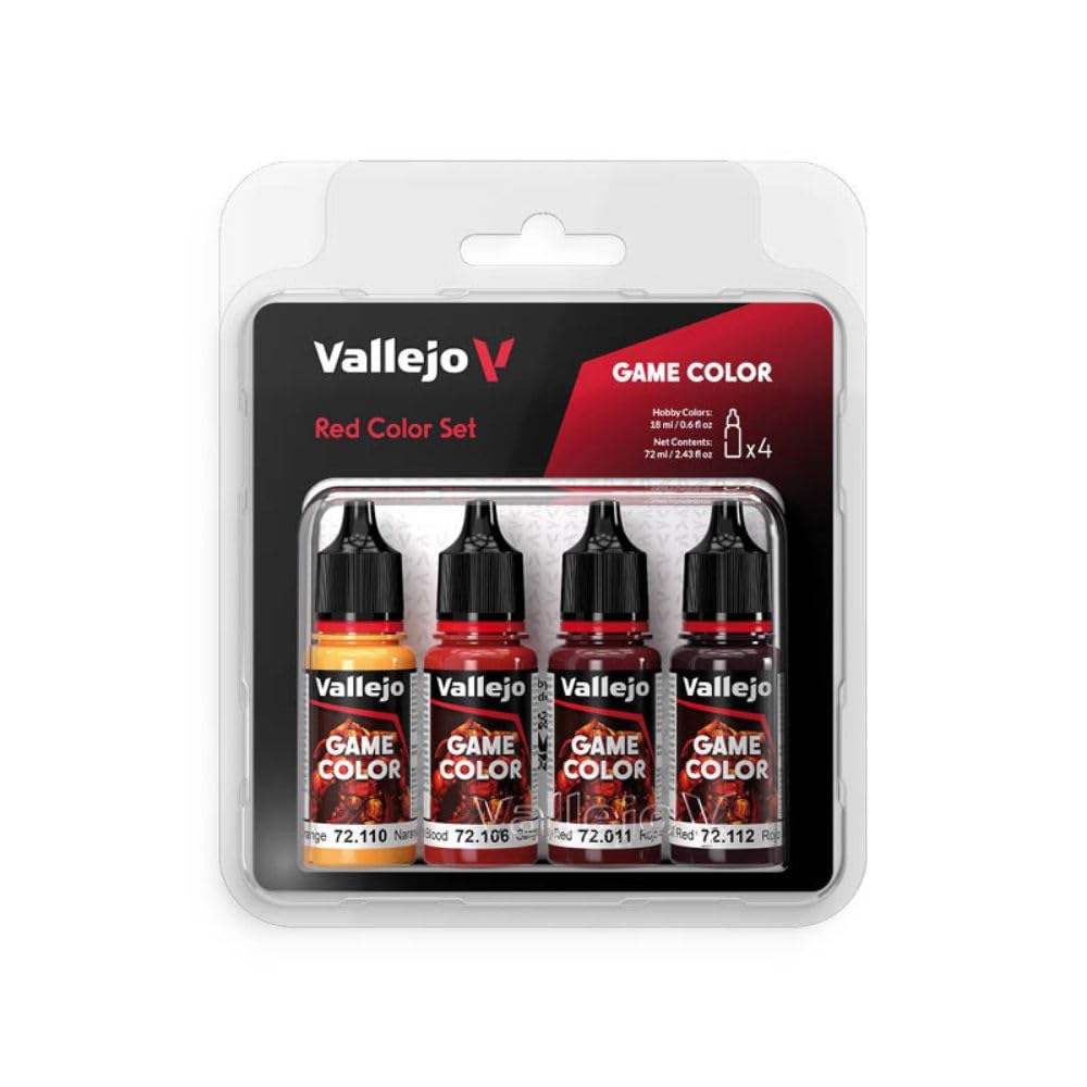 Conjunto Paint Vallejo Game Color Red 72ml (4x18ml)