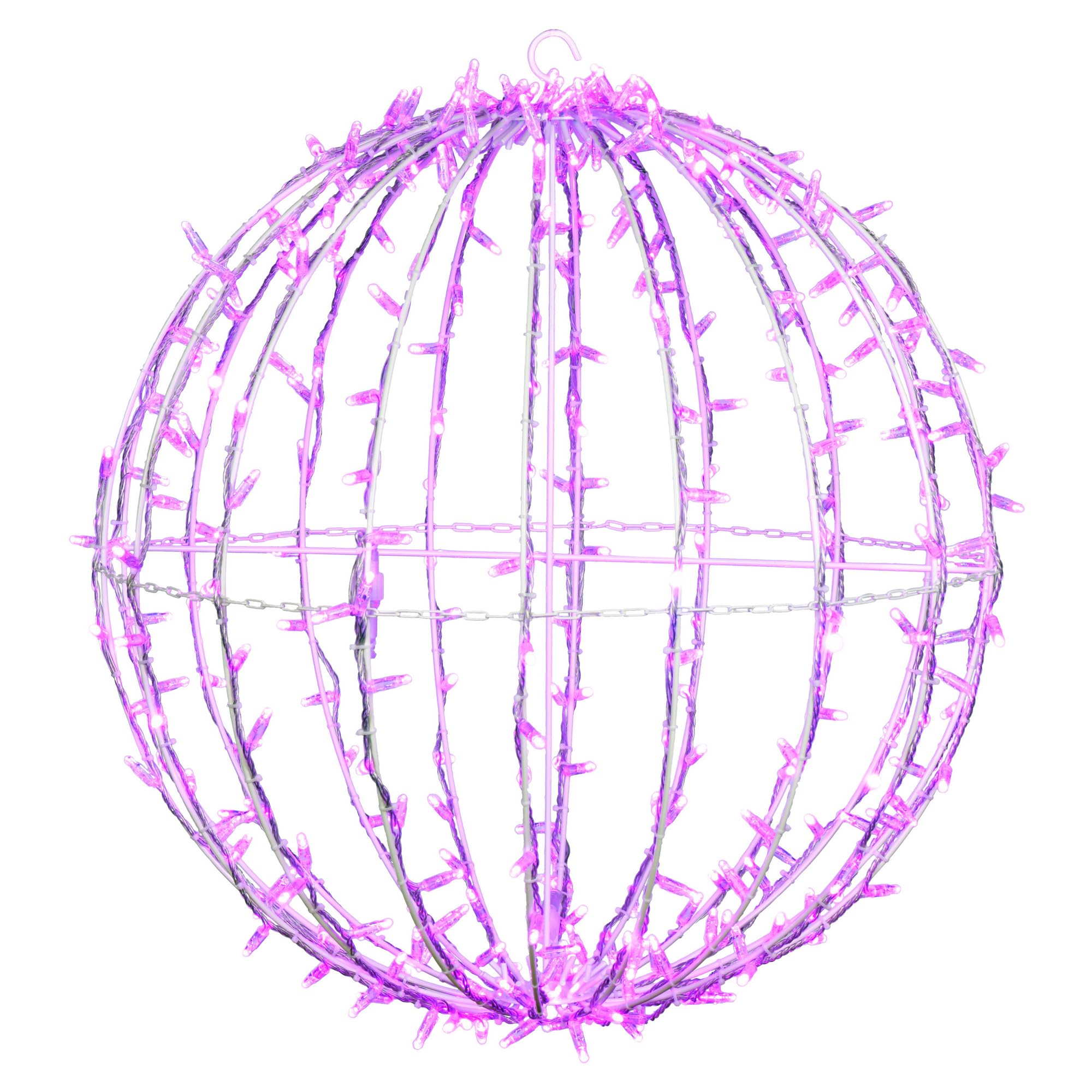 Esfera Colgante Vickerman Rosa Led 324 Luces Plegable