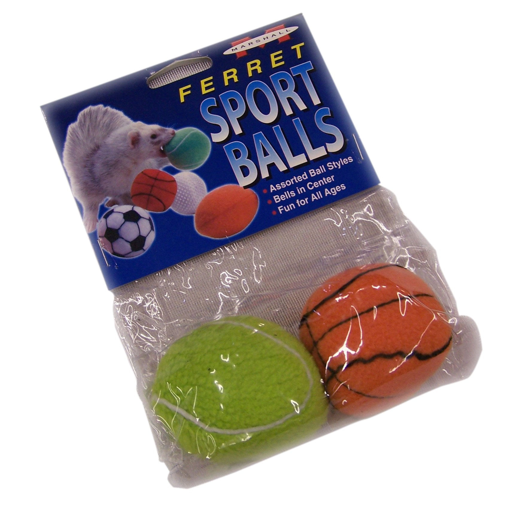 Pacote Com 2 Produtos Marshall Para Animais De Estimação Ferret Sport Balls