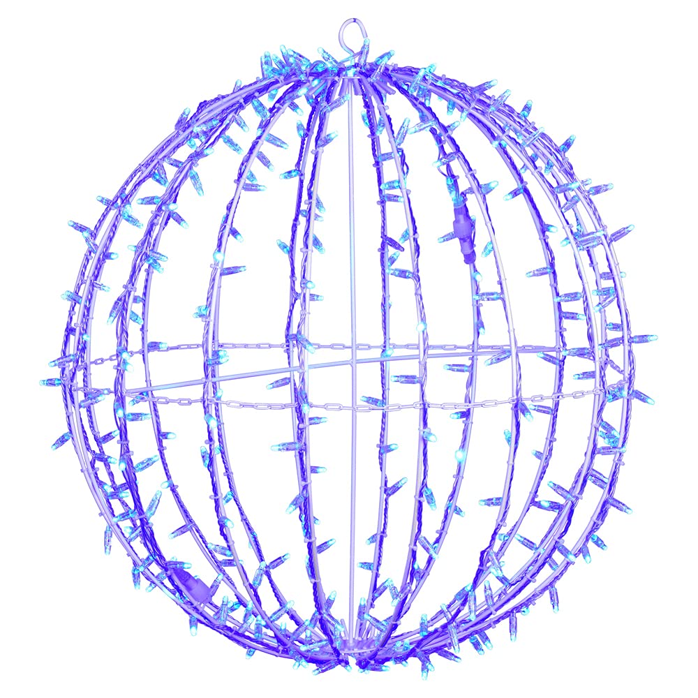 Esfera Colgante Vickerman Azul Led 324 Luces Plegable