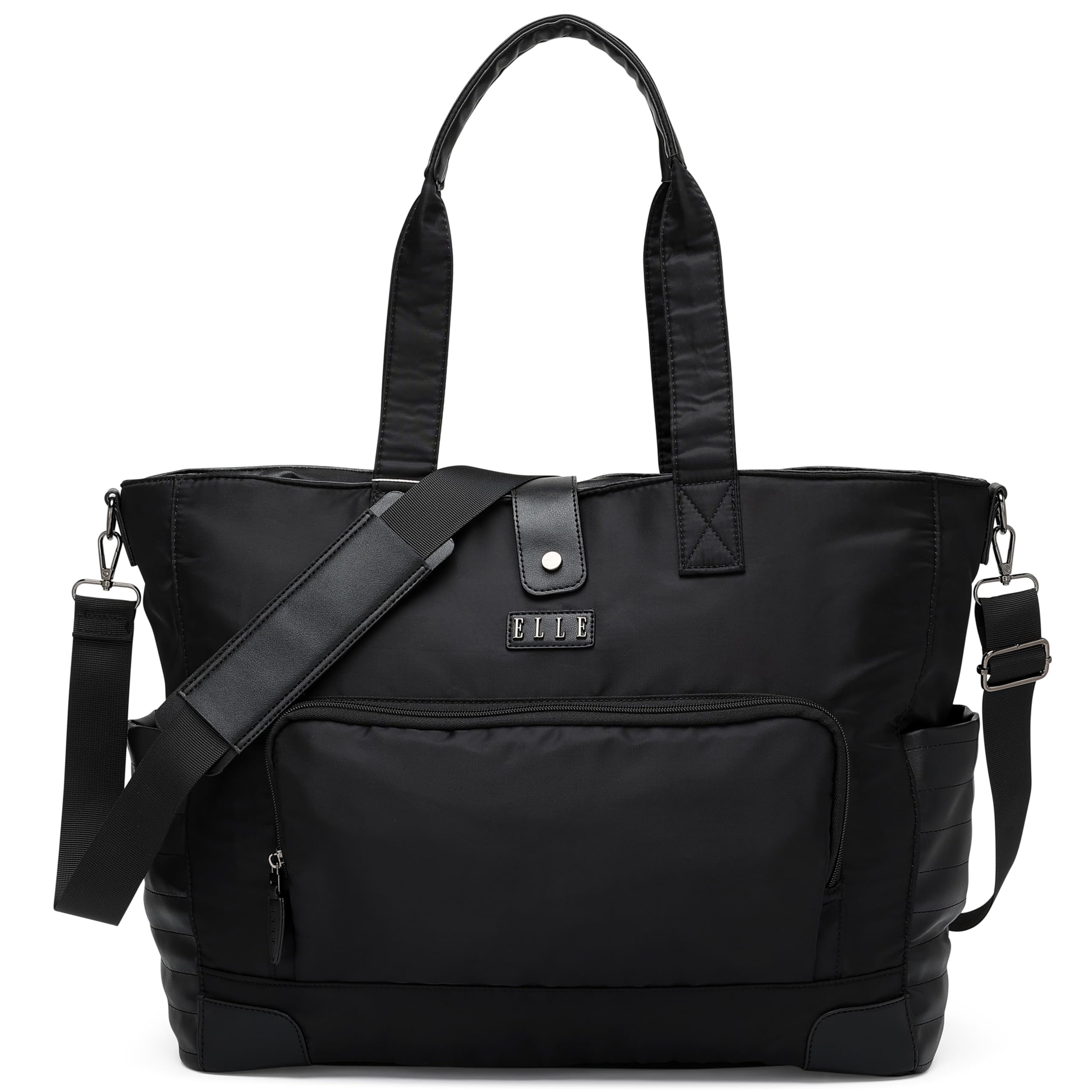 Bolsa De Fin De Semana Elle Voyage 25l Twill/Cuero Vegano Negra