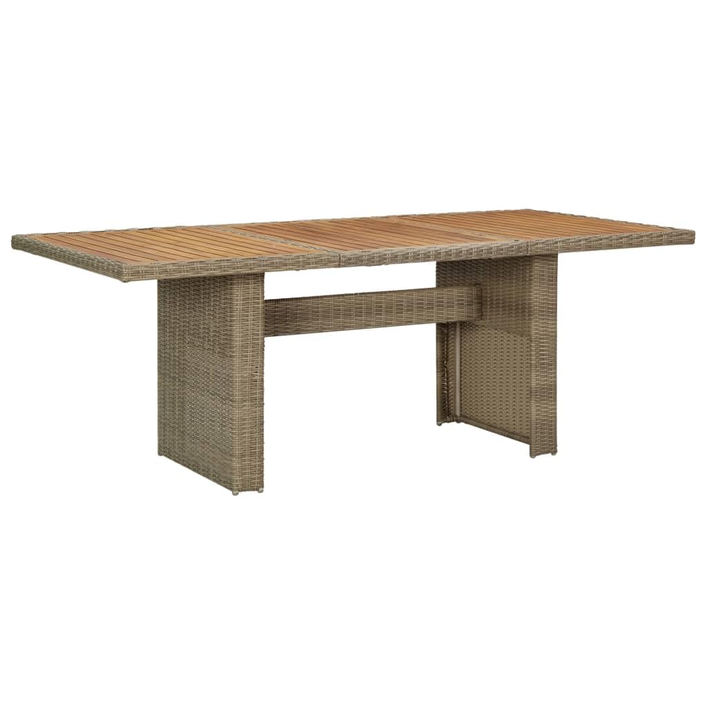 Mesa De Comedor Para Jardín Casafoyer Marrón De Ratán Sintético 200x100x74 Cm
