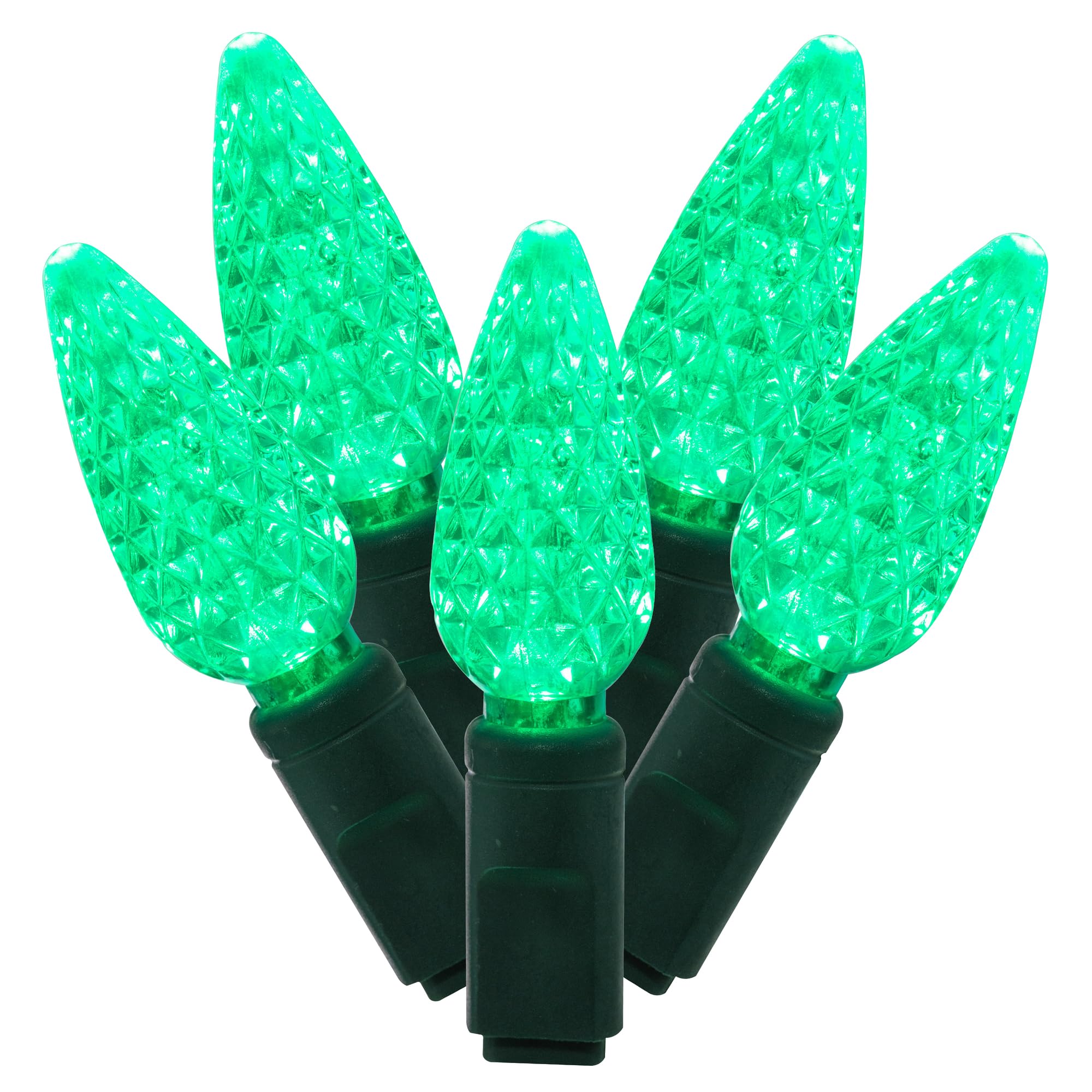 Cadena De Luces Navideñas Vickerman 200 Leds C6 Verdes 30m