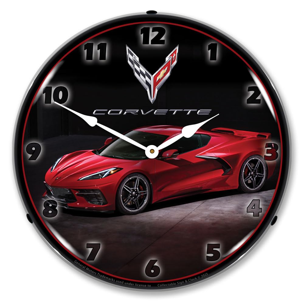 Reloj Iluminado Led Coleccionable Y Reloj C8 Corvette