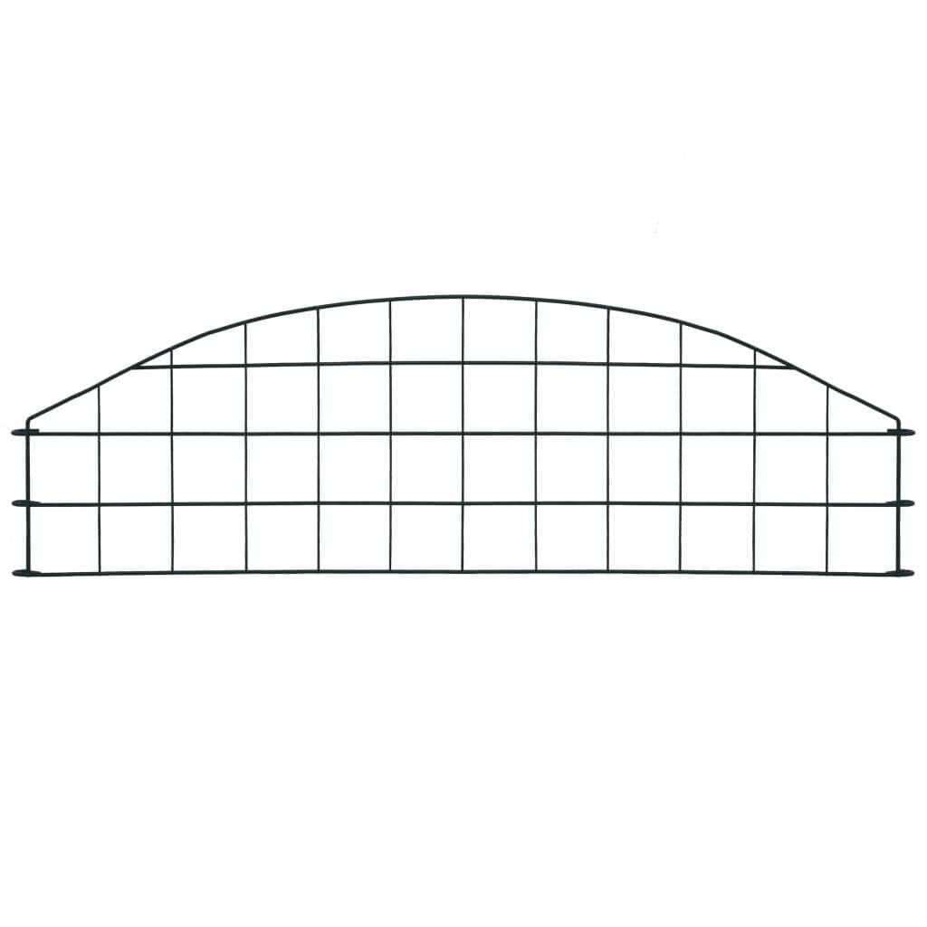 Set De Cercado Para Jardín Vidaxl Arqueado Con Poste De Alambre De Acero Verde