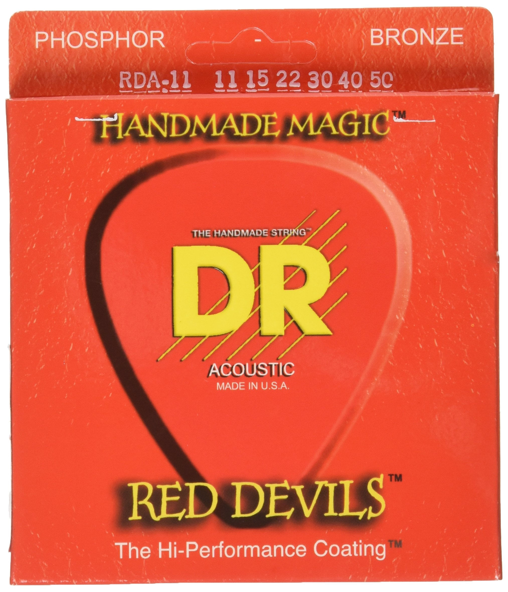 Cordas De Guitarra Acústica Dr Strings Red Devils Red Coated