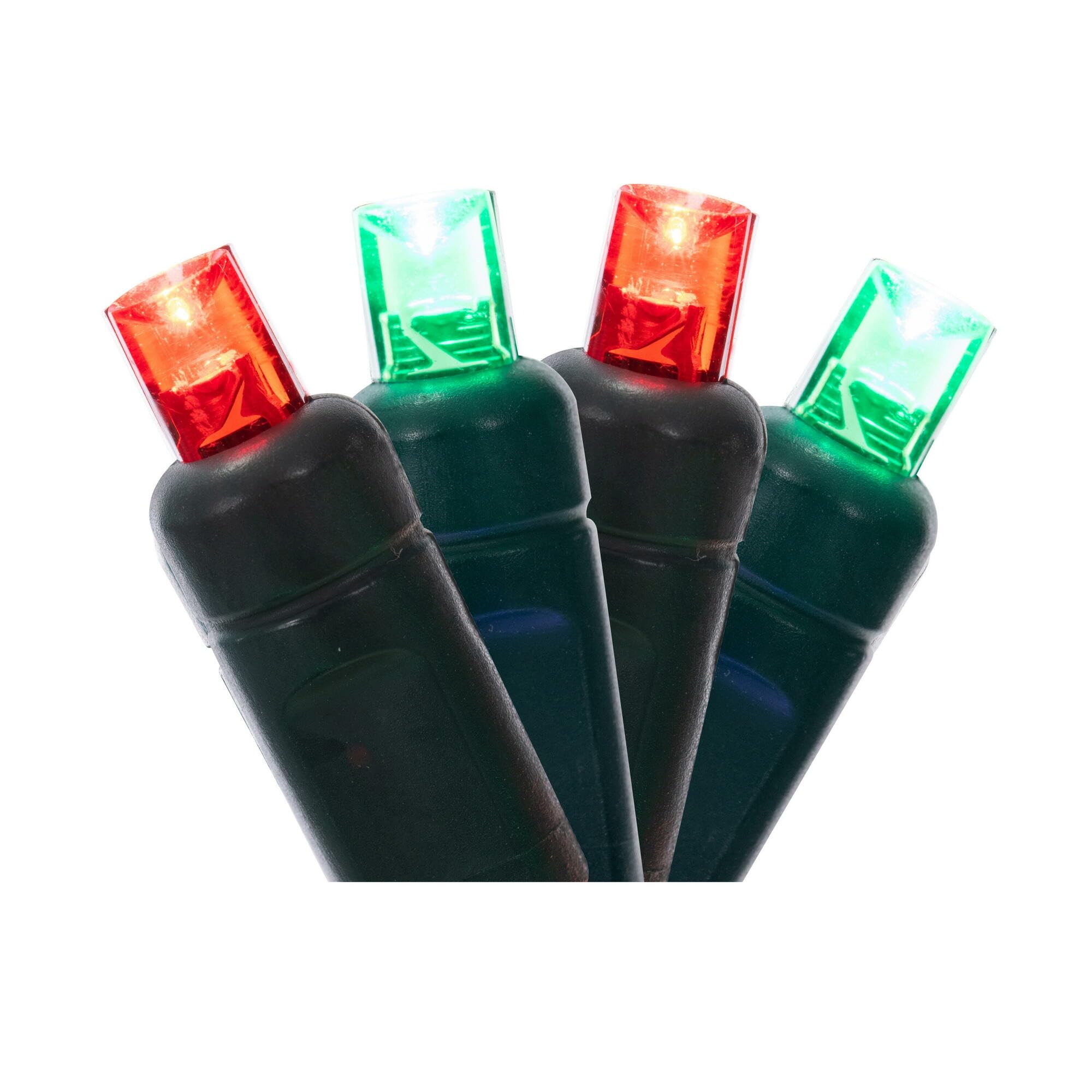 Cadena De Luces Navideñas Vickerman 70 Led Rojo-Verde 10.7 M