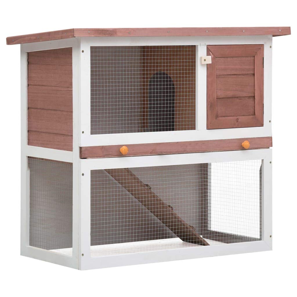 Rabbit Hutch Vidaxl Com Bandeja Removível Para Ambientes Internos/externos