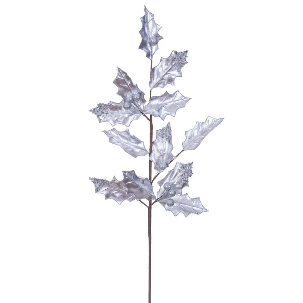 Spray Artificial Hojas Plateadas Vickerman 28 Cm - 6 Piezas/bolsa