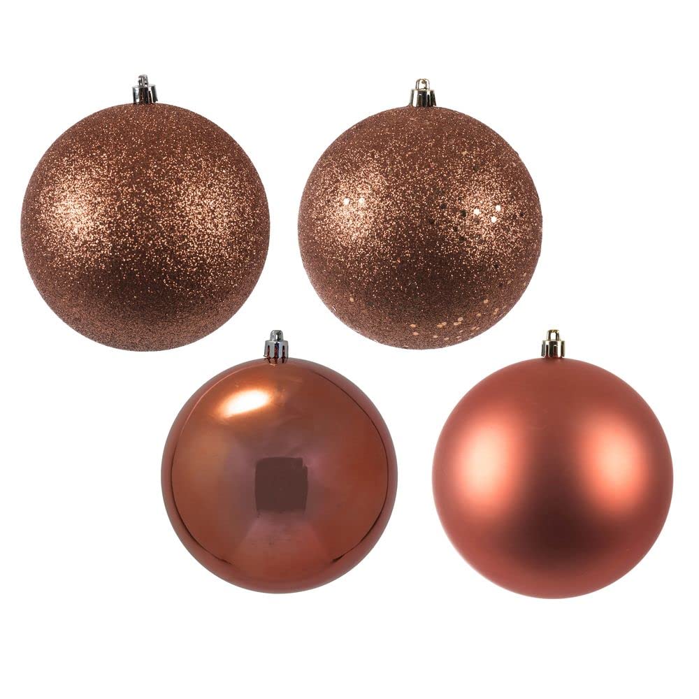 Set De Adornos Vickerman Bola Coral De 4.75 Cm Con 4 Acabados