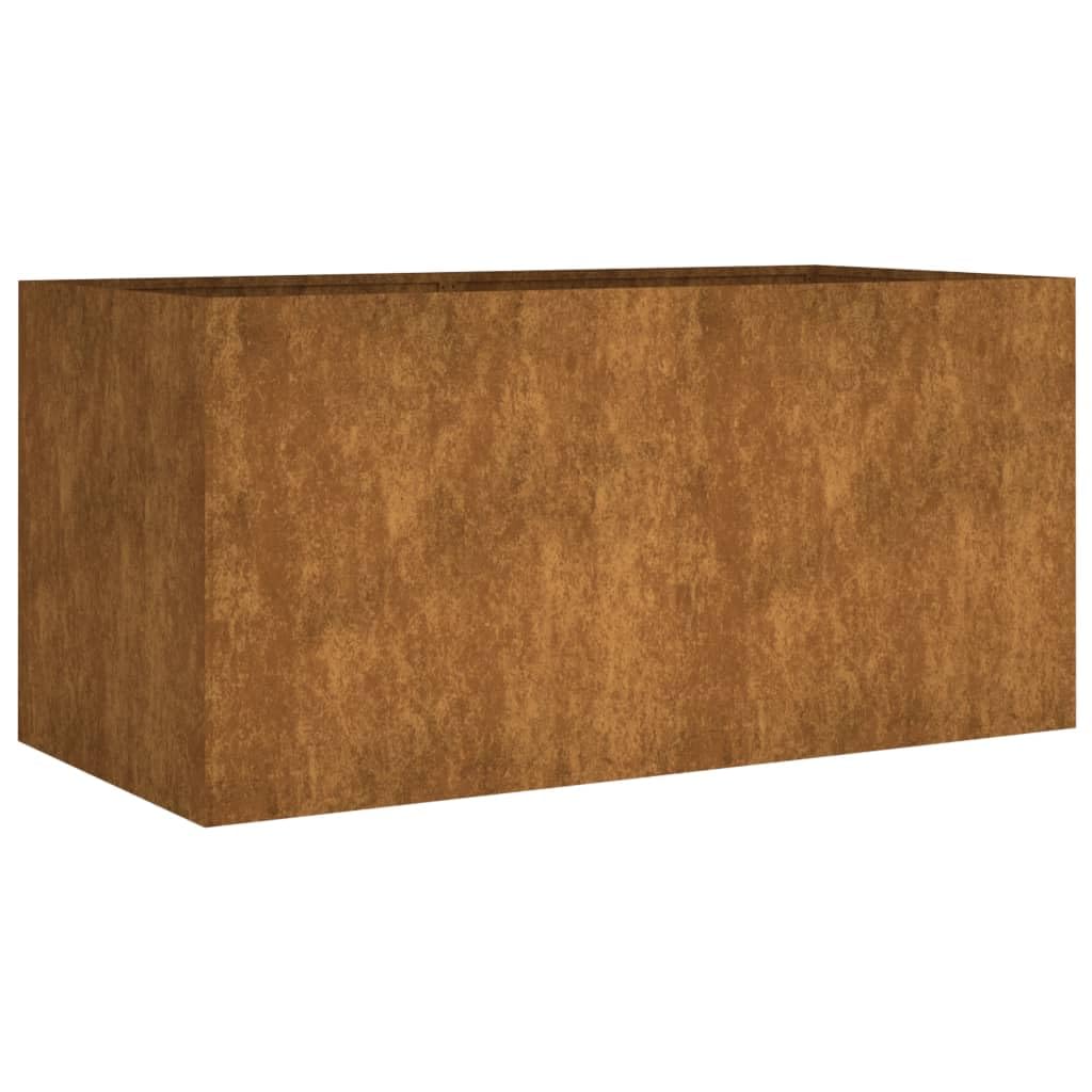 Jardinera Casafoyer De Acero Corten 80x40x40 Cm Para Jardín/balcón