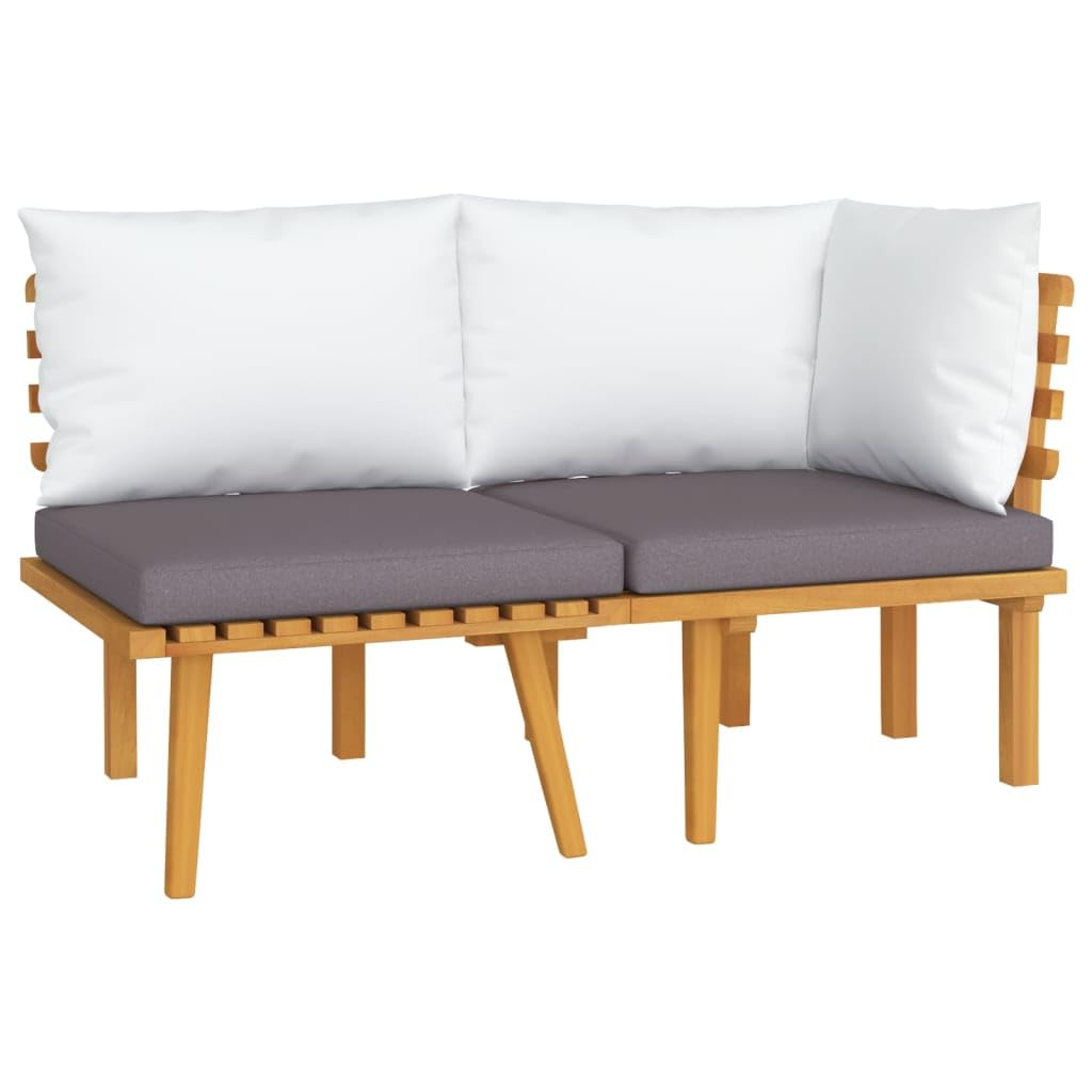 Conjunto De Lounge Para Patio Casafoyer 2 Piezas De Madera Maciza De Acacia