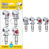 Clips Decorados Snoopy - 4 Unidades - 50mm - Tilibra