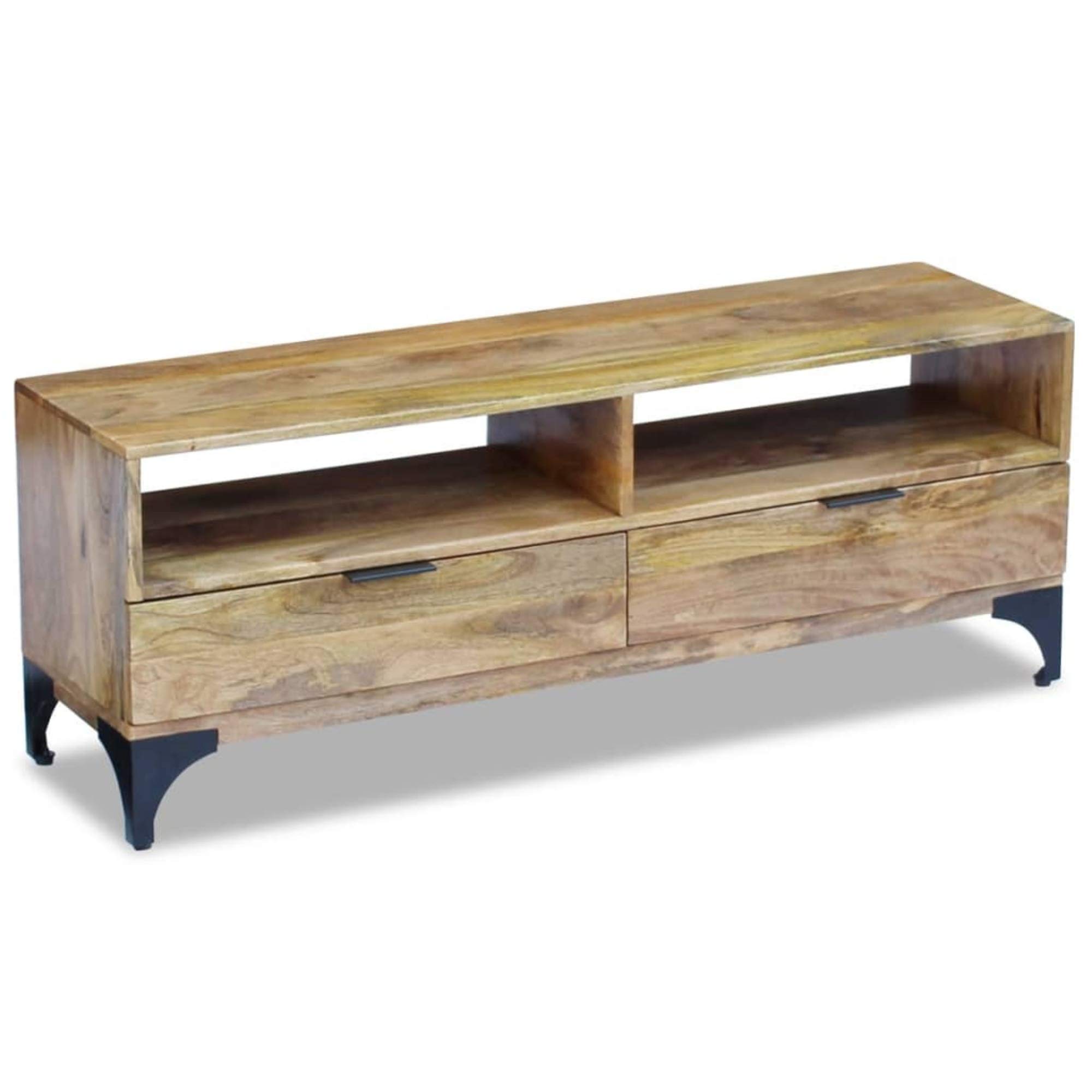 Mueble Para Tv Casafoyer De Madera De Mango Con 2 Cajones Y 2 Compartimentos
