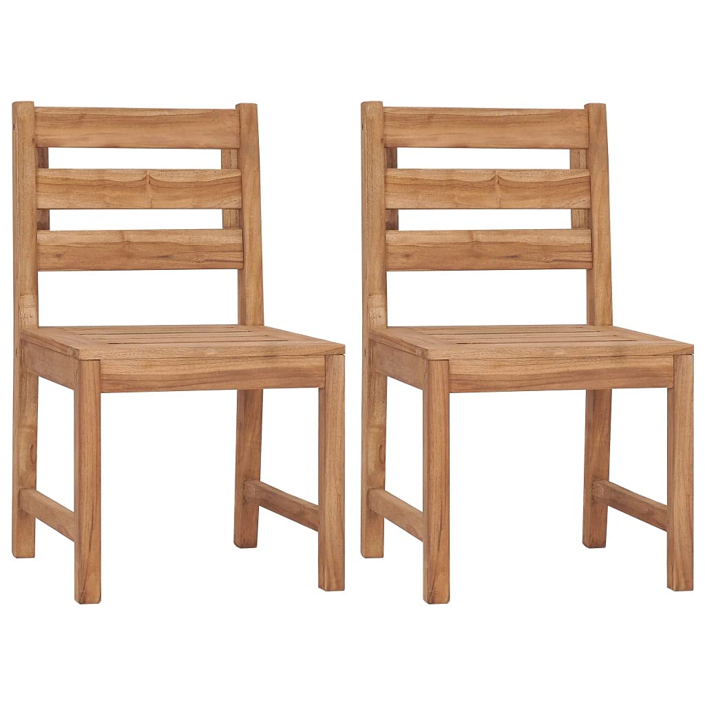 Sillas De Jardín Casafoyer De Madera Maciza De Teca 2 Pcs
