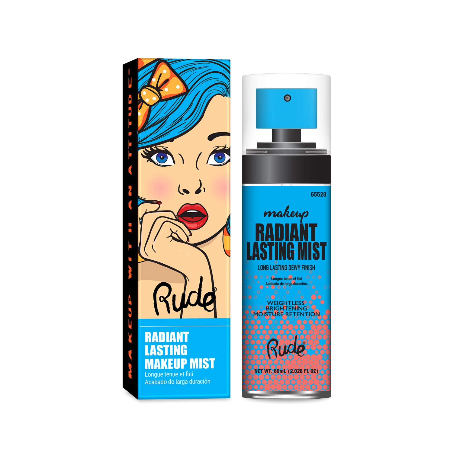 Makeup Mist Rude Cosmetics Radiant Lasting 60ml Para Mulheres