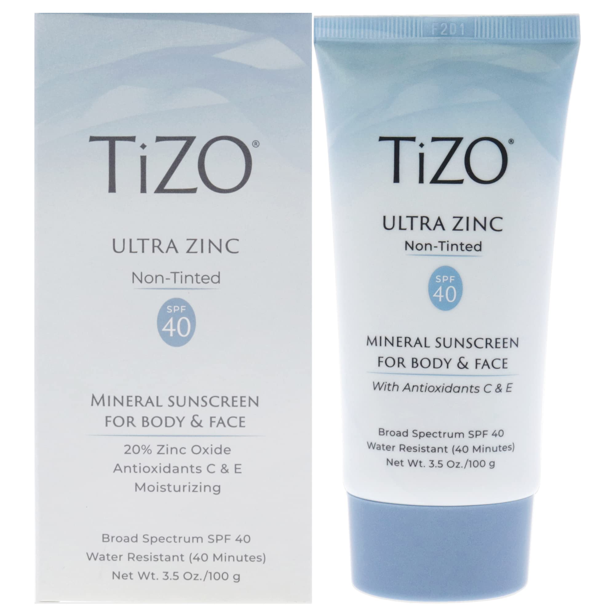 Protetor Solar Tizo Ultra Zinc 50ml Sem Cor Spf 40 Para Corpo E Rosto