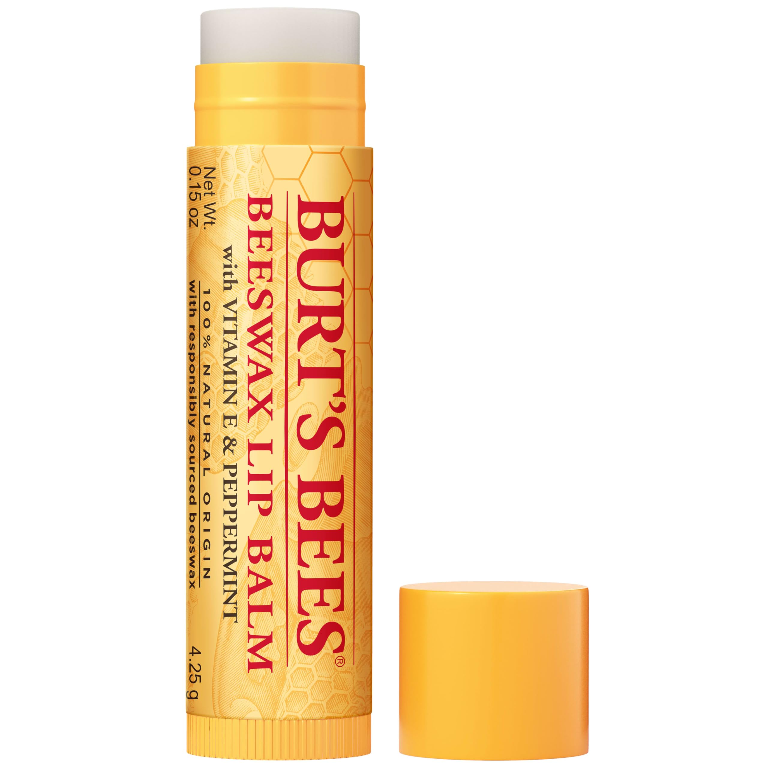 Bálsamo Labial Burt's Bees Con Cera De Abejas, Hidratante Sin Tinte 4.25ml
