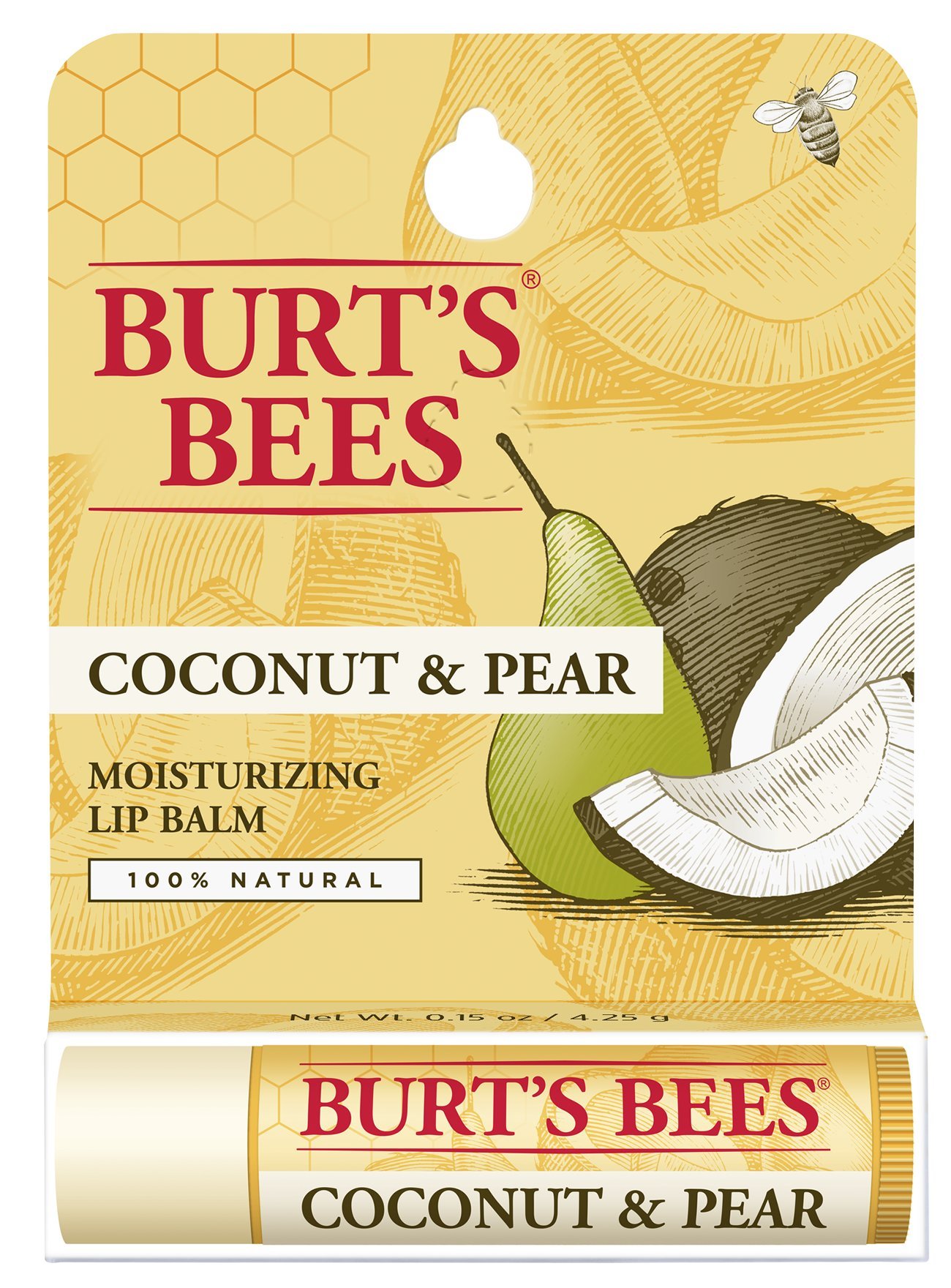Bálsamo Labial Burt's Bees 100% Natural De Coco E Pêra 1 Tubo