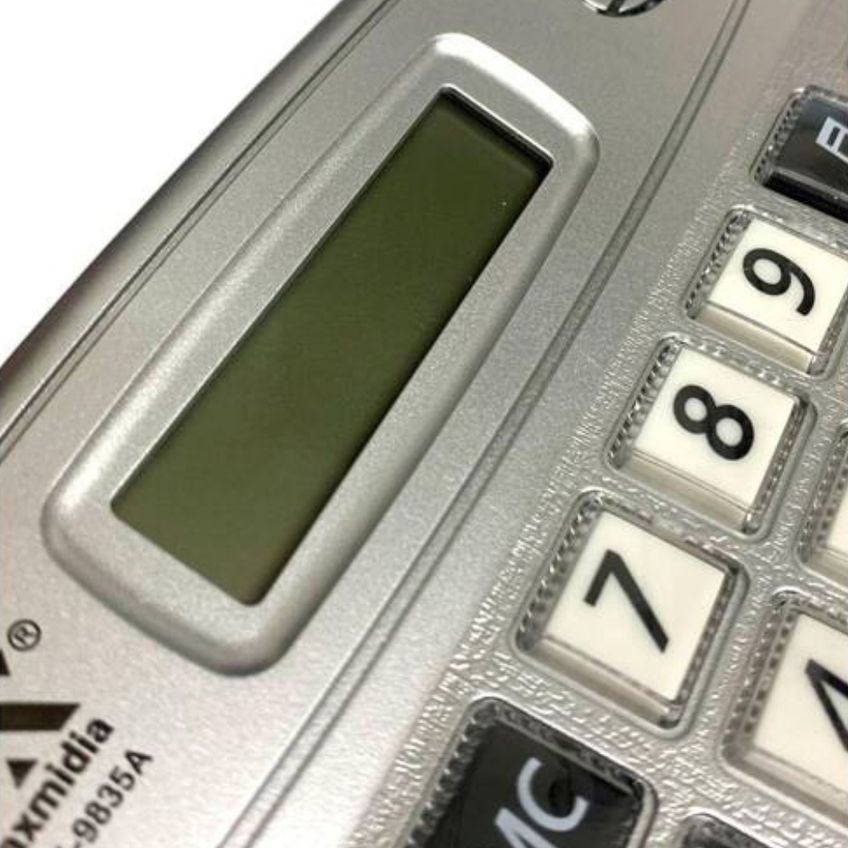Calculadora De Mesa Escritório 8 Dígitos Max-9835a Unidade Prateado Calculadora 8dig Pilha 12x15cm - imagem 3