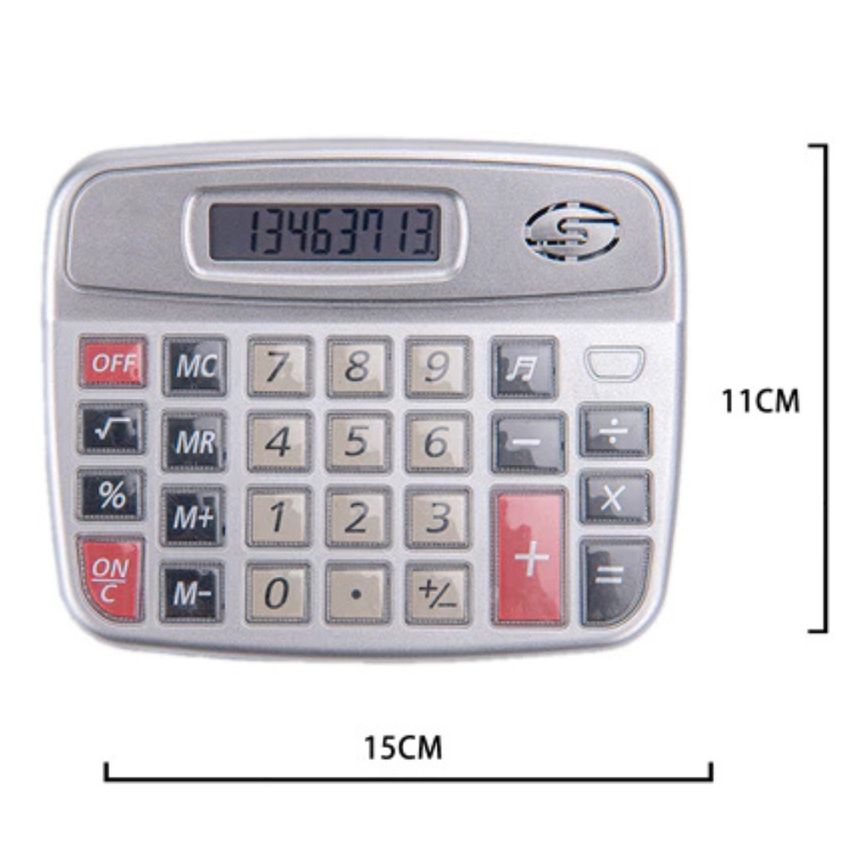 Calculadora De Mesa Escritório 8 Dígitos Max-9835a Unidade Prateado Calculadora 8dig Pilha 12x15cm - imagem 4