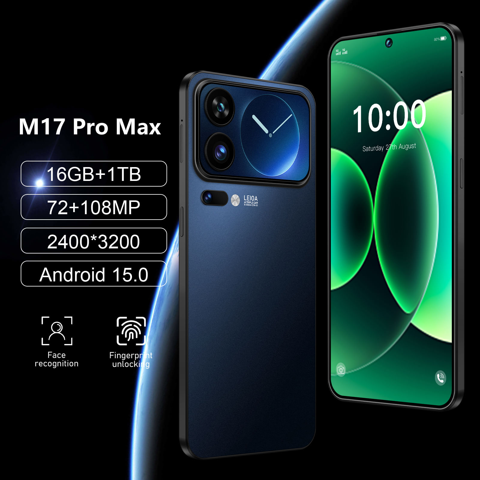 Smartphone Stqc M17 Pro Max 4g 16 Gb+1 Tb Dual Sim Azul