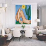 Quadro Canvas Abaporu Tarsila Do Amaral 40x30cm Mold Branca