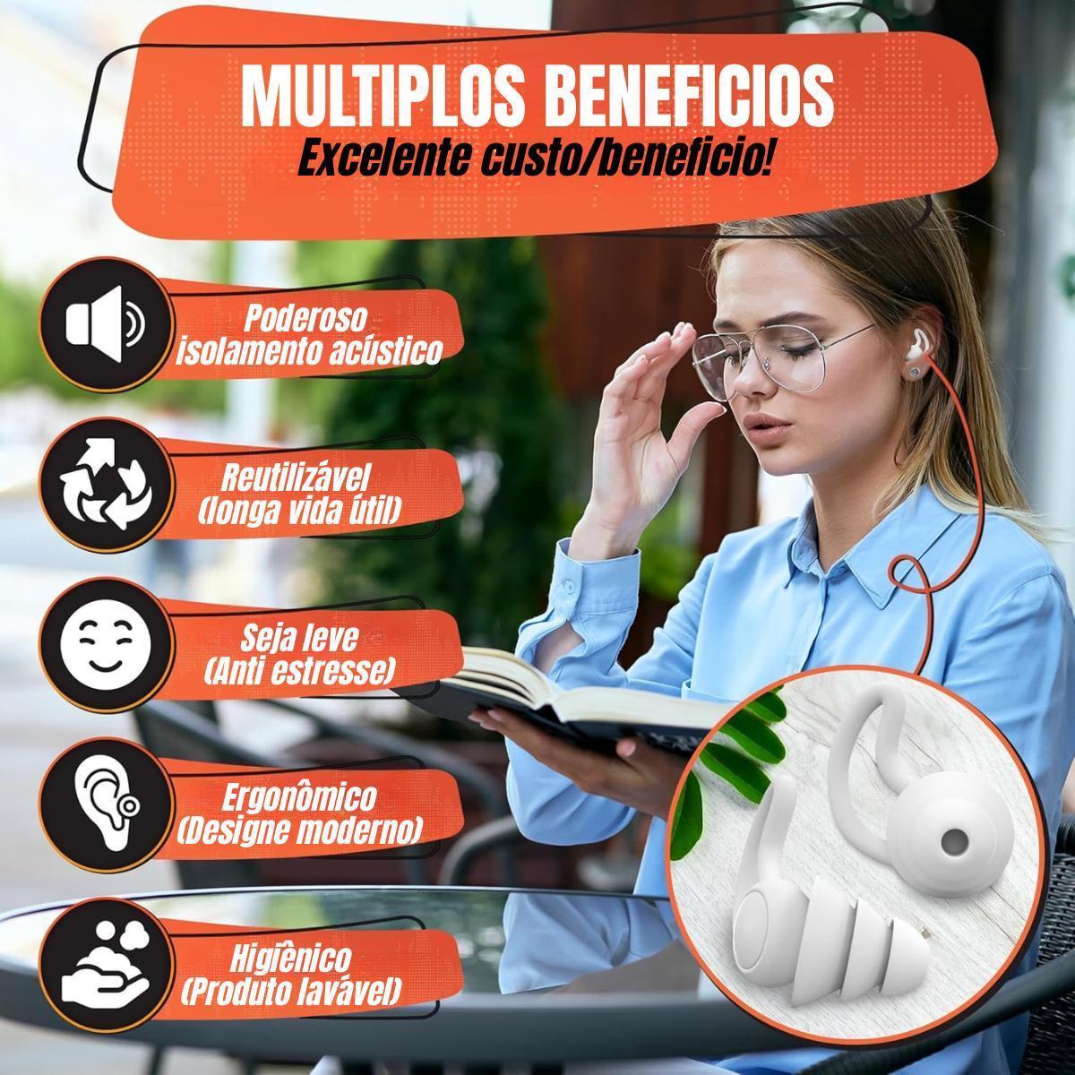 Abafador De Som 3 Camadas Para Dormir Estudar Tampão Azul - Carrefour