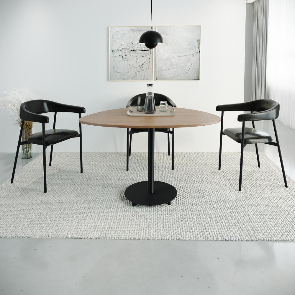 Conjunto 4 Cadeiras De Jantar Joy Tec Rev Sint Est preta