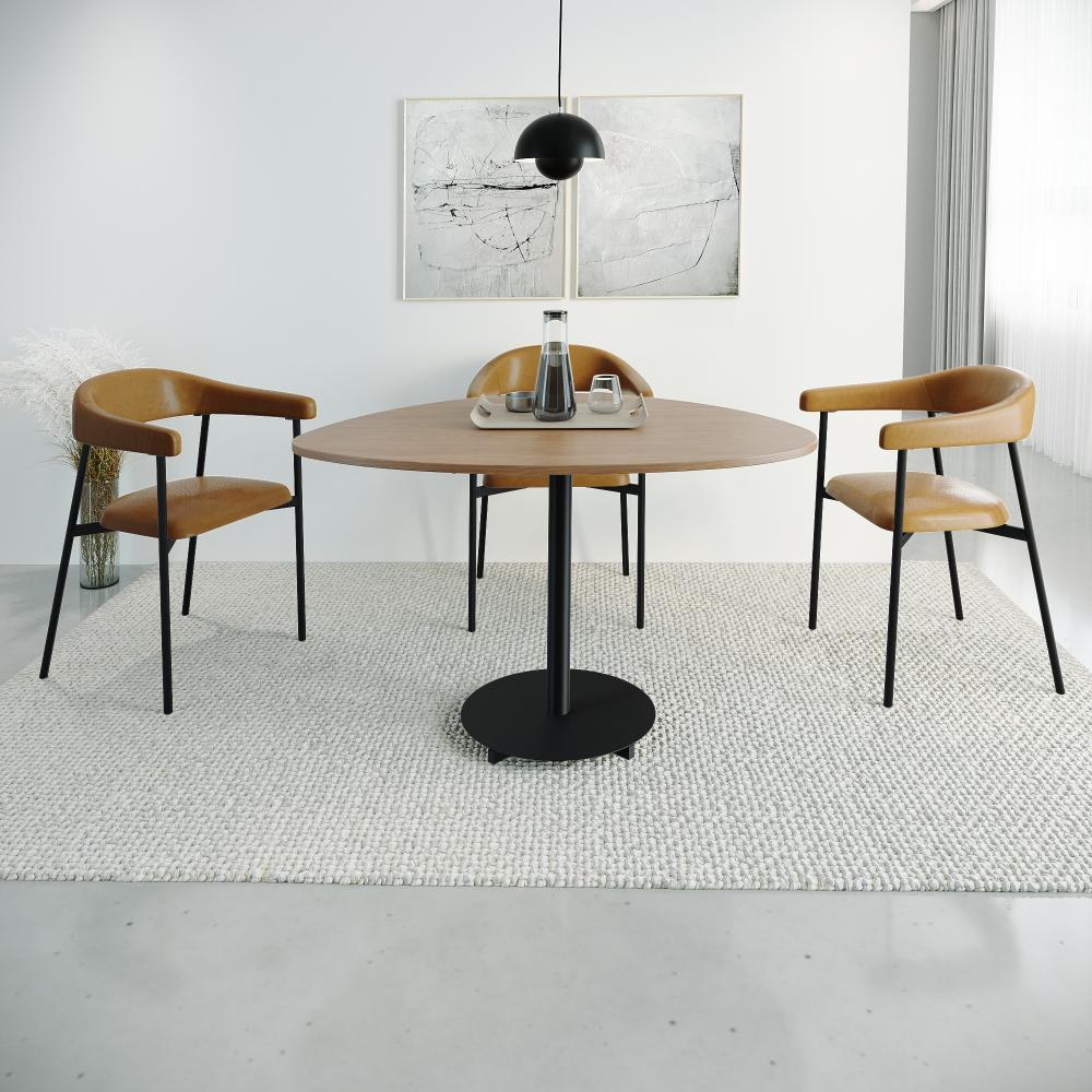 Conjunto 4 Cadeiras De Jantar Joy Tec Rev Sint Est preta