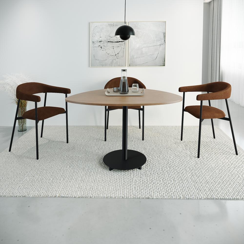 Conjunto 4 Cadeiras De Jantar Joy Tec Rev Sint Est preta