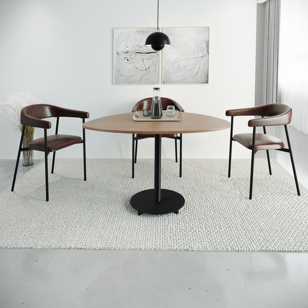 Conjunto 4 Cadeiras De Jantar Joy Tec Rev Sint Est preta