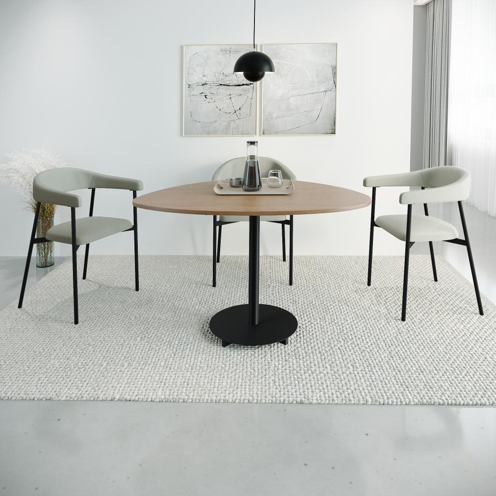 Conjunto 4 Cadeiras De Jantar Joy Tec Rev Sint Est preta