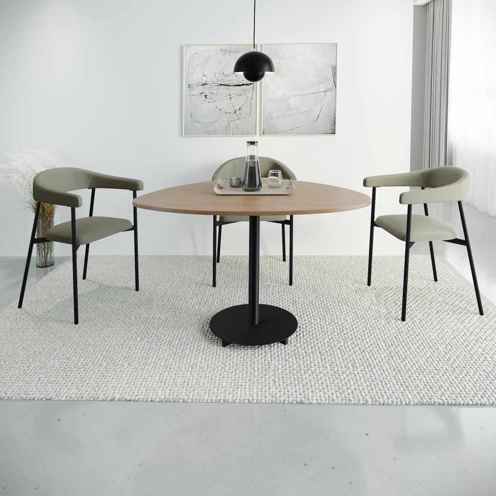 Conjunto 4 Cadeiras De Jantar Joy Tec Rev Sint Est preta